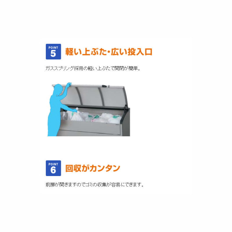DPRA-1507 ゴミ収集庫 ダストピットRタイプ(DPR型) 容量800L 間口1500タイプ